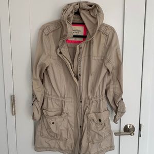 A&F Khaki Anorak Jacket